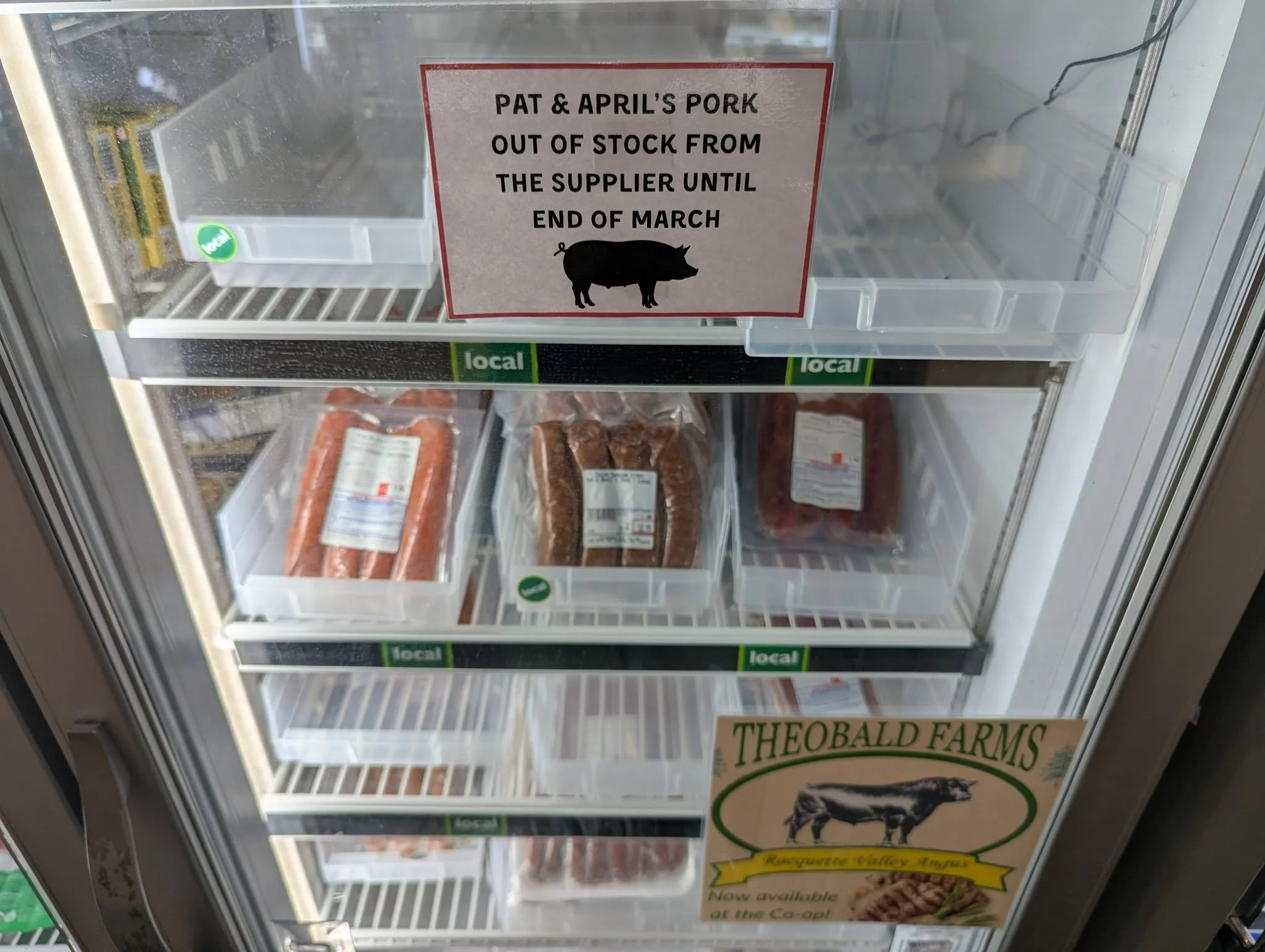 Please be advised that products from Pat &amp; April's pork will not be restocked until end of March. Grab what's available while it lasts, and we'll update when we restock!

#Potsdam_Food_Coop #Local_Meat #Out_Of_Stock