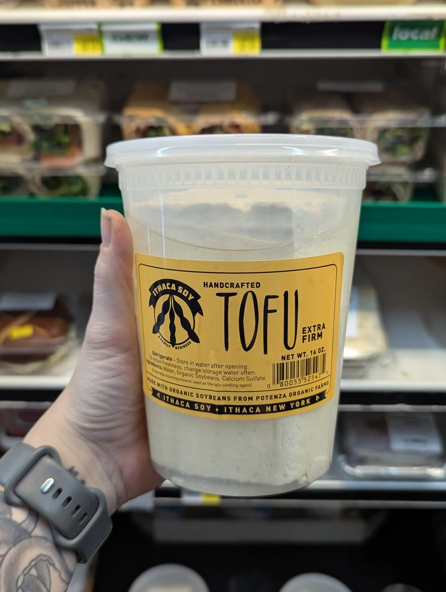 We will no longer be carrying bulk tofu due to low sales, but no fear - Ithaca Extra Firm Soy Tofu is still here!
⚡ Currently available in the bottom of the deli cooler. Will eventually be relocated to the vegan cooler.

#Potsdam_Food_Coop #Soy_Tofu 