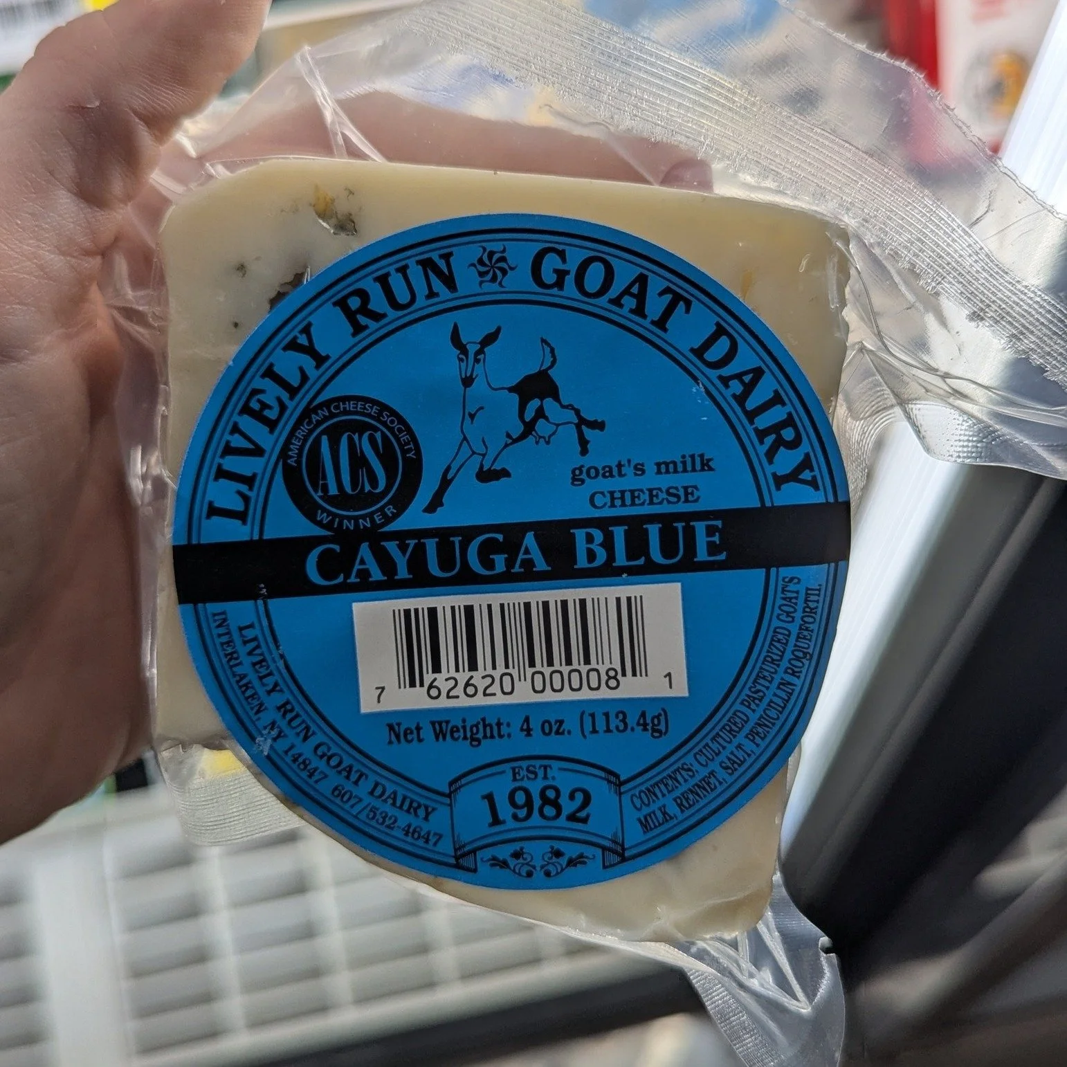 BACK IN STOCK! Lively Run Goat Dairy
⚡Cayuga Blue 
⚡Blue Yonder
New to the co-op: New Moon Goat Brie 🐐

Lively Run is a family-owned farm and creamery in Interlaken, New York producing award winning artisan cheeses with milk from their partner farm&