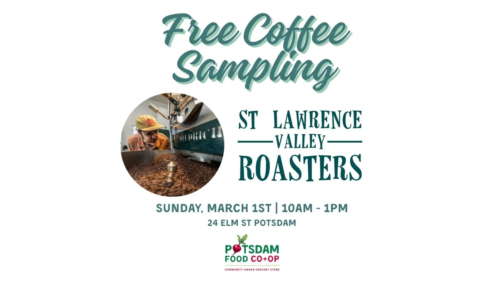 Annual FREE Coffee Sampling with St Lawrence Valley Roasters