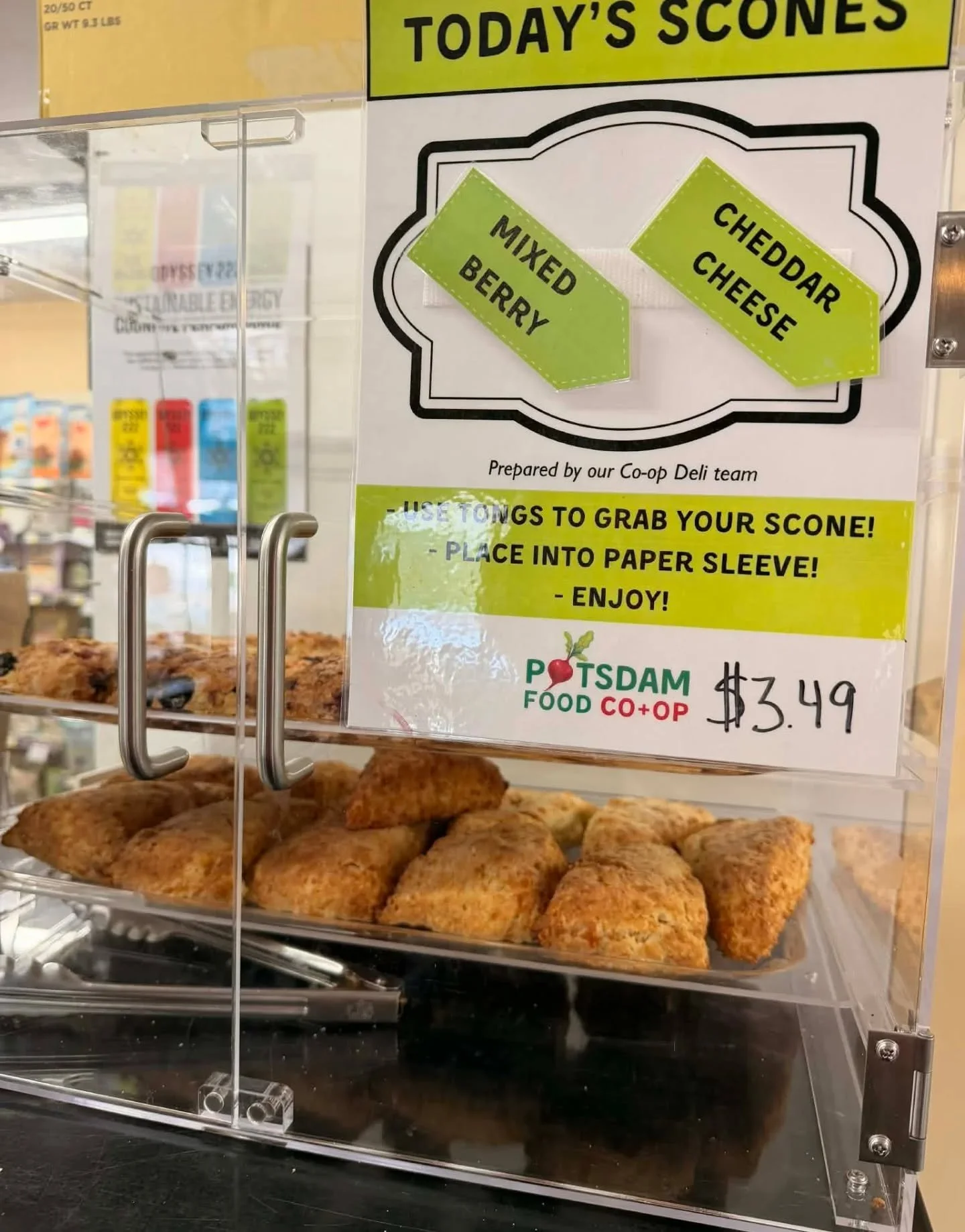 Made In House 💗
🫐 Scones: Mixed Berry &amp; Cheddar Cheese 
🥣 Soups: Beef Stew &amp; Hamburger Macaroni 

Check out more lunch options on our deli page! 
www.potsdamcoop.com/deli 

#potsdam_food_coop #scones #soups #fresh #Support_local_Business