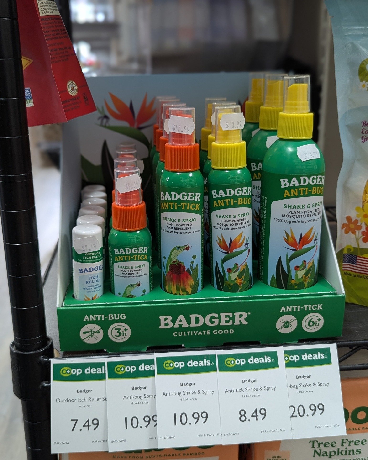Badger Anti-Tick and Anti-Bug spray are here, because the bugs will be back before you know it!
💚 Now on Co+op Deals! Find them on our feature shelf between Bulk and Wellness

#Potsdam_Food_Coop #Badger #Anti_Bug_Spray #Anti_Tick_Spray #Itch_Relief