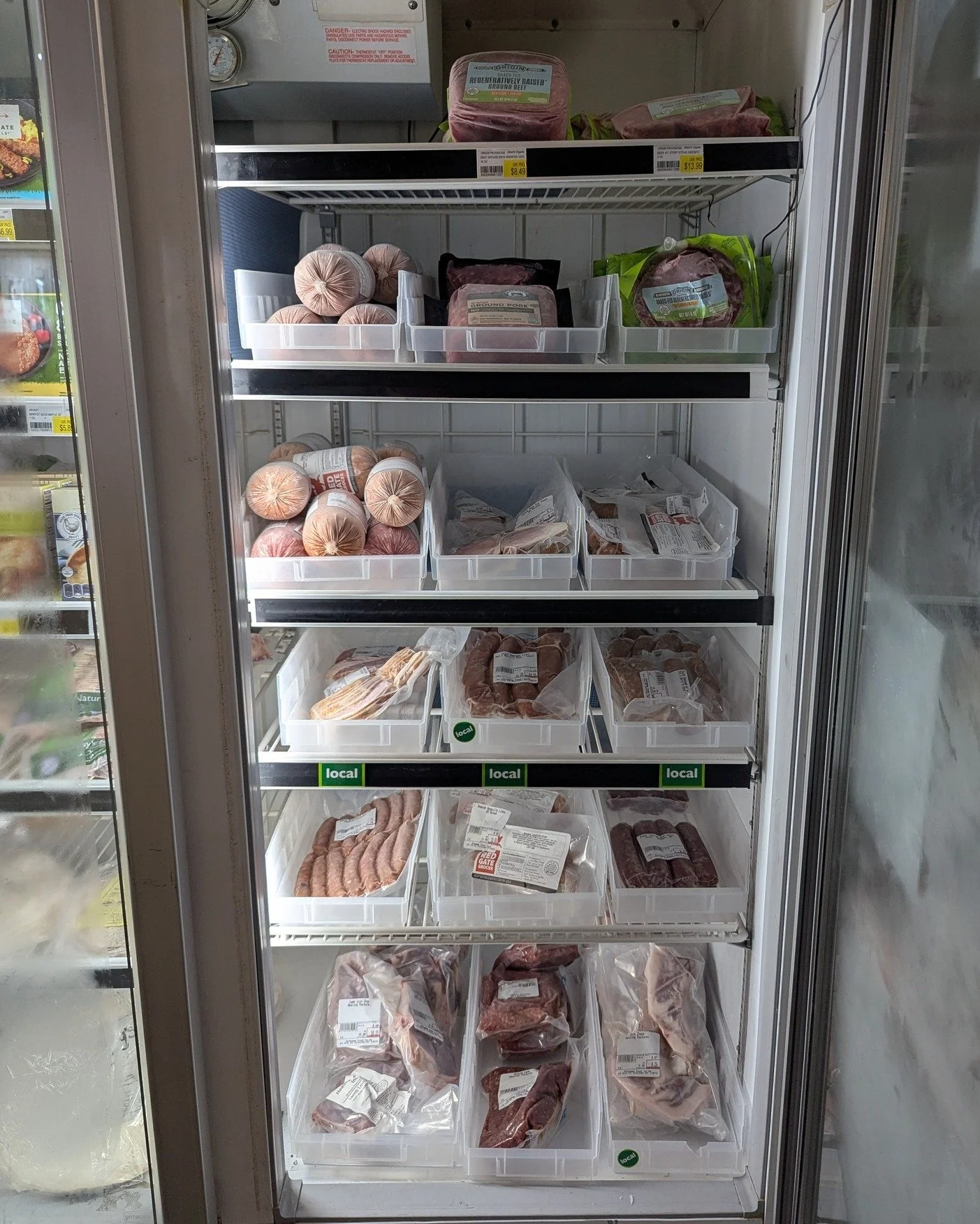 Come through and check out what we have in stock in our meat &amp; vegan (and sometimes other things) freezer!
⚡ NY Meat Cuts including chops, ground, &amp; sausages
⚡Tortillas from Stacy's and Nix Tamal 
⚡Products from Applegate &amp; Blake's Pot Pi