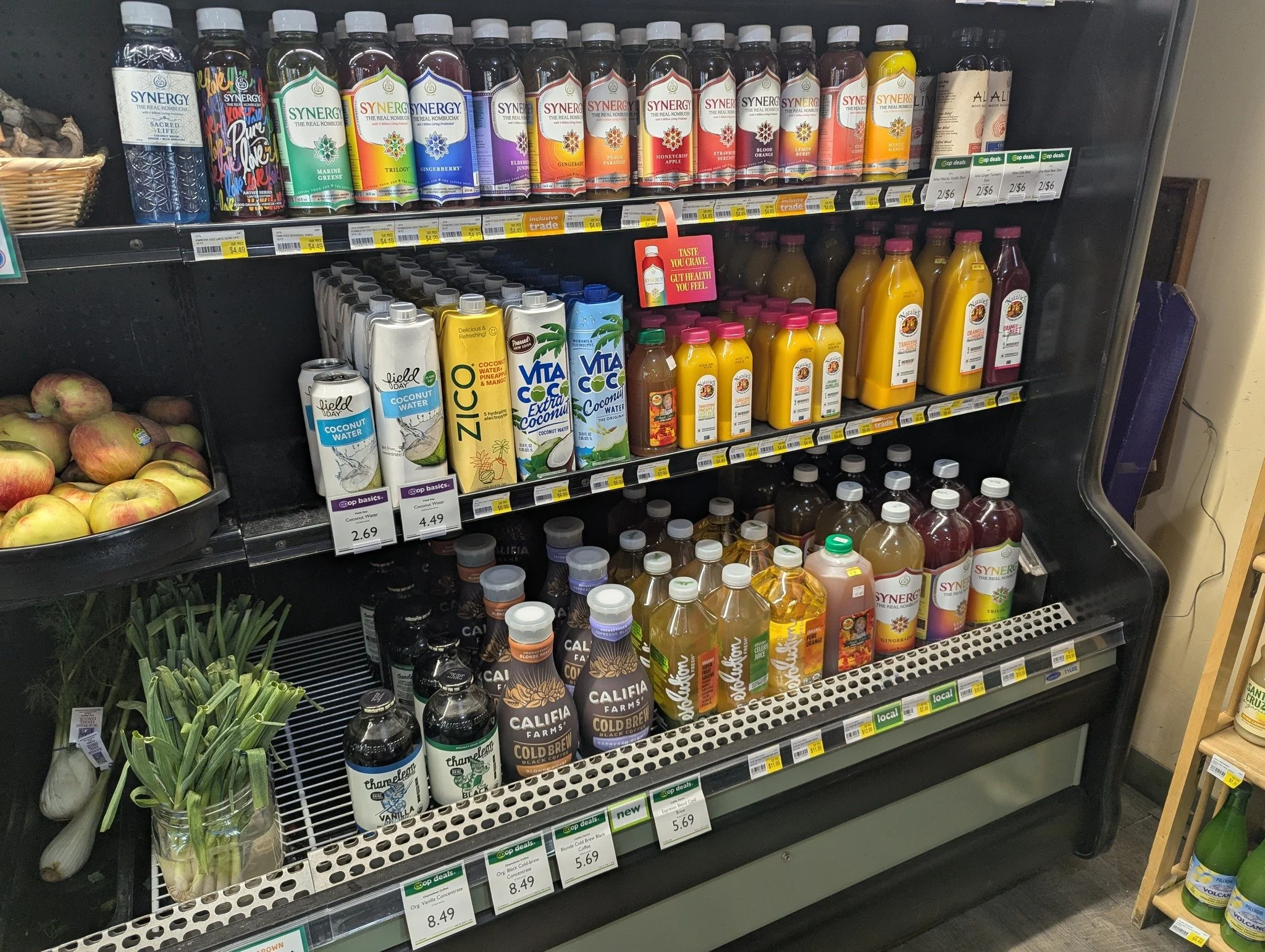 All coconut water is now located over next to the juices!  We had to make room in the other drink cooler for new varieties of drinks 👀 Go check out what is available now!

#Potsdam_Food_Coop #Coconut_Water #Juice #Coffee #Kombucha