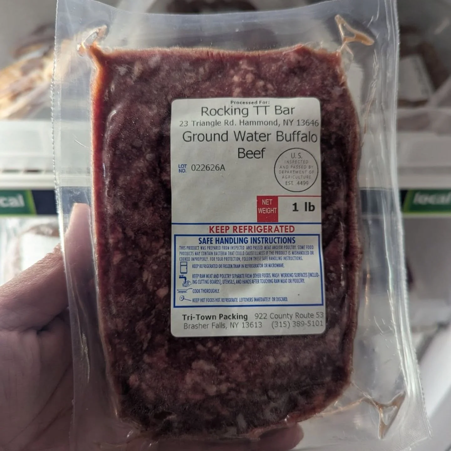 Ground Water Buffalo Beef from local vendor @rocking_tt_bar is restocked!! 

#potsdam_food_coop #local #shop_small_business #ground_beef