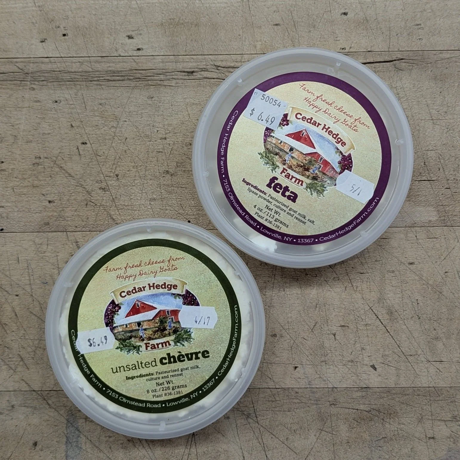 We're restocked on local Feta &amp; Chevre from Cedar Hedge Farm, located in Lowville, NY. Come shop with us today, we're open until 8pm! 💚

#Potsdam_Food_Coop #Locally_Made #Feta #Chevre_Cheese #Cedar_Hedge_Farm