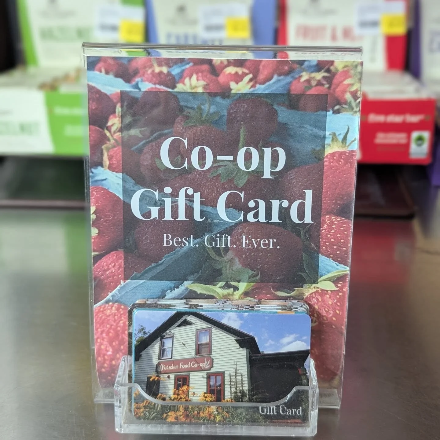 Give the gift of good food ❤️. Gift cards are available both in store and on our website! 

#potsdam_food_coop #gift_card #good_food