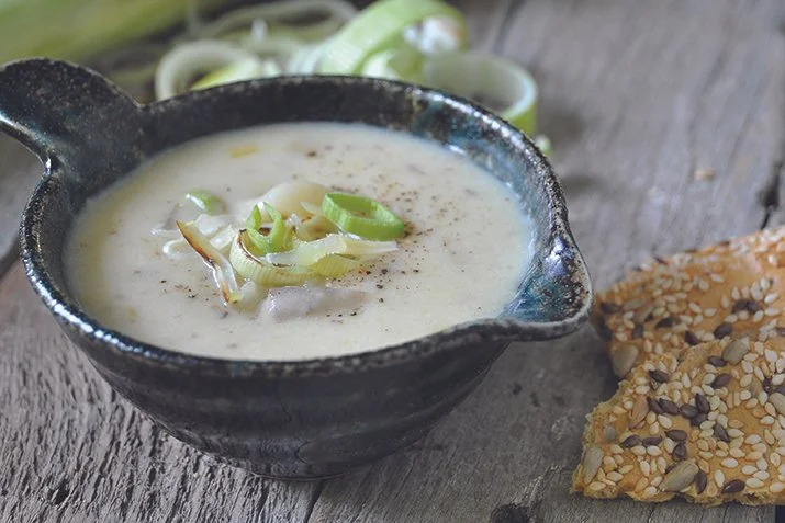 Potato Leek Soup with Gruyere