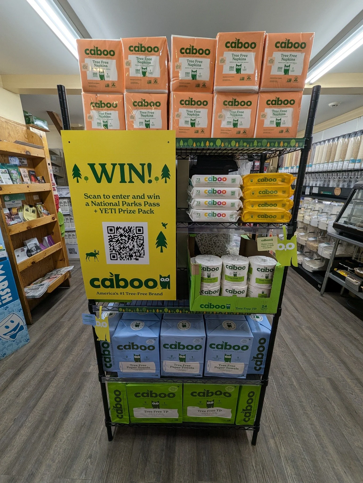 ENTER TO WIN!! 🎁🎁
Come by the Co-op and scan the QR code to win a National Parks Pass &amp; Yeti Prize Pack from @cabooproducts ! Celebrate Earth Day this month by making the switch to Caboo!

*Giveaway is NOT chosen by or distributed by the Potsda