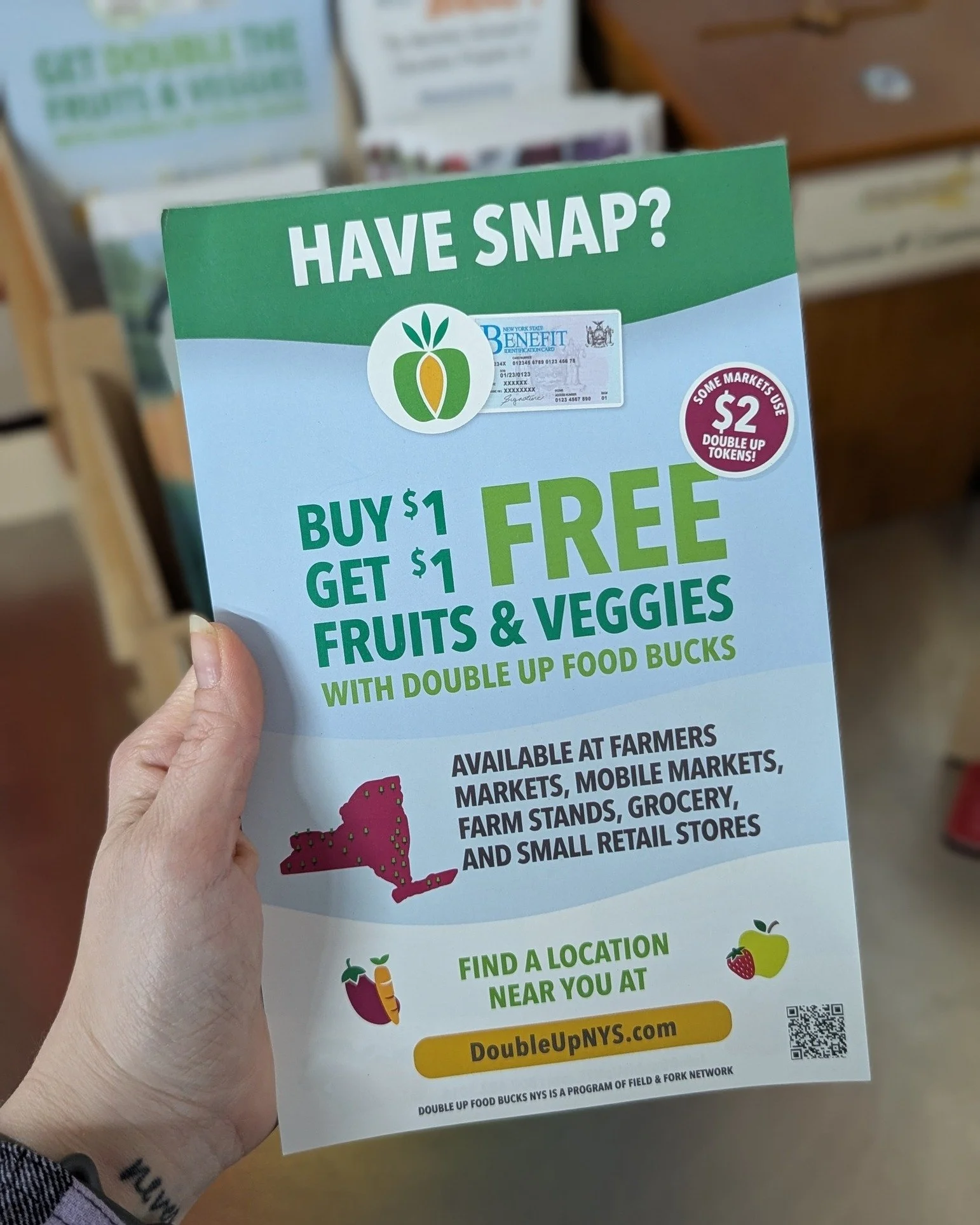 SNAP Benefit users! If you haven't signed up for the Double Up Food Bucks Program yet, you're literally missing out on free FRESH food! Sign up today in store and start earning up to $20 per day in produce credit! 🍅🥕🌽

#Potsdam_Food_Coop #Double_U