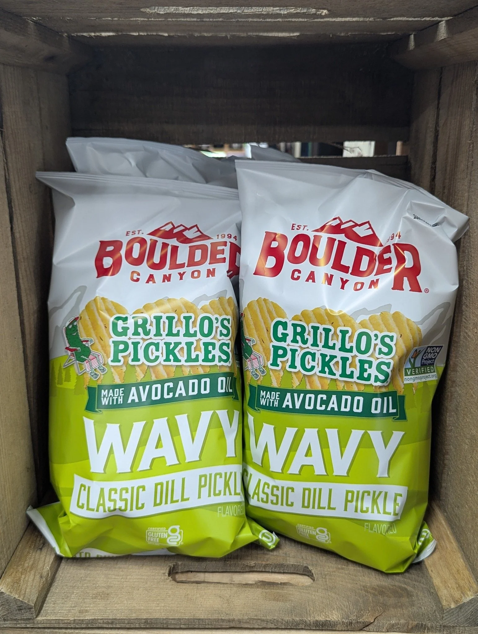Now Available from Boulder Canyon at the Co-op!
💚 Grillos Pickles Wavy Chips
❤ Mikes Hot Honey Kettle Chips

#Potsdam_Food_Coop #Now_Available #Snacks #Grillos_Pickles #Mikes_Hot_Honey