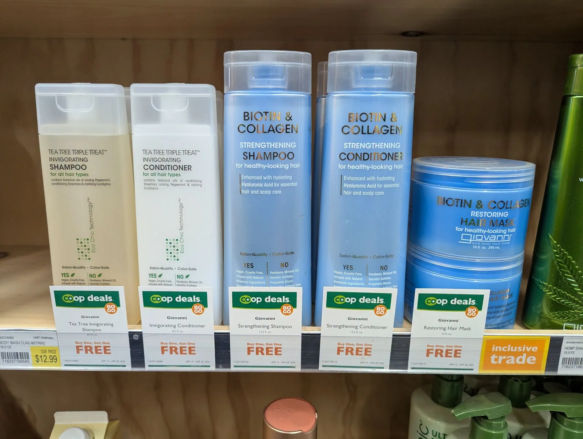 Select Wellness Items are on Co+op Deals!
🔸 BOGO FREE Select Giovanni Hair Care
💚 Manuka Honey $27.99
💚 Select Humble Co products
💚 Badger Bug Sprays &amp; Relief

Owners get 10% off on top of all Co+op Deals does *not* apply to orange BOGO Sales