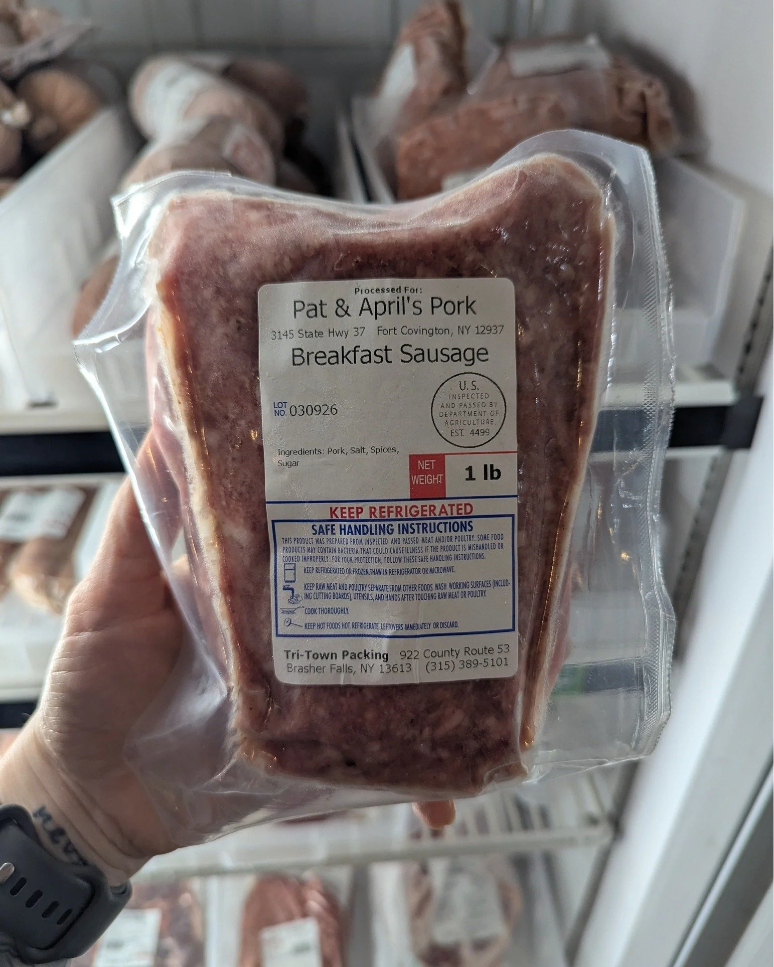 Our freezer is full of product from local vendors Pat &amp; April in Hammond NY, plus some products from Red Gate. Come through for ground beef, ground pork, pork chops, links, and more! 🍗

We also have some Murrys Chicken Wings in the poultry freez