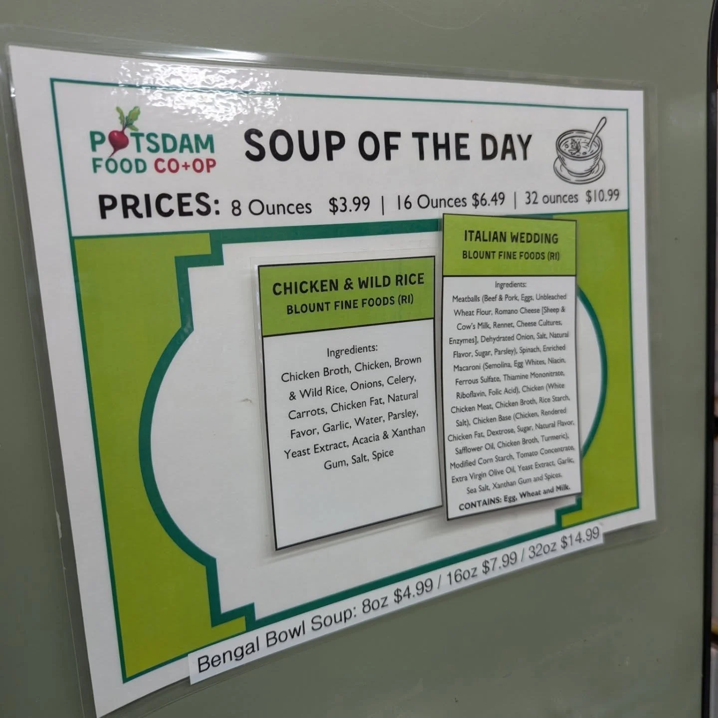 Come grab lunch with us today 🥪 🍲 

See the full list on the website! www.potsdamcoop.com/deli

#potsdam_food_coop #deli #sandwich #soup