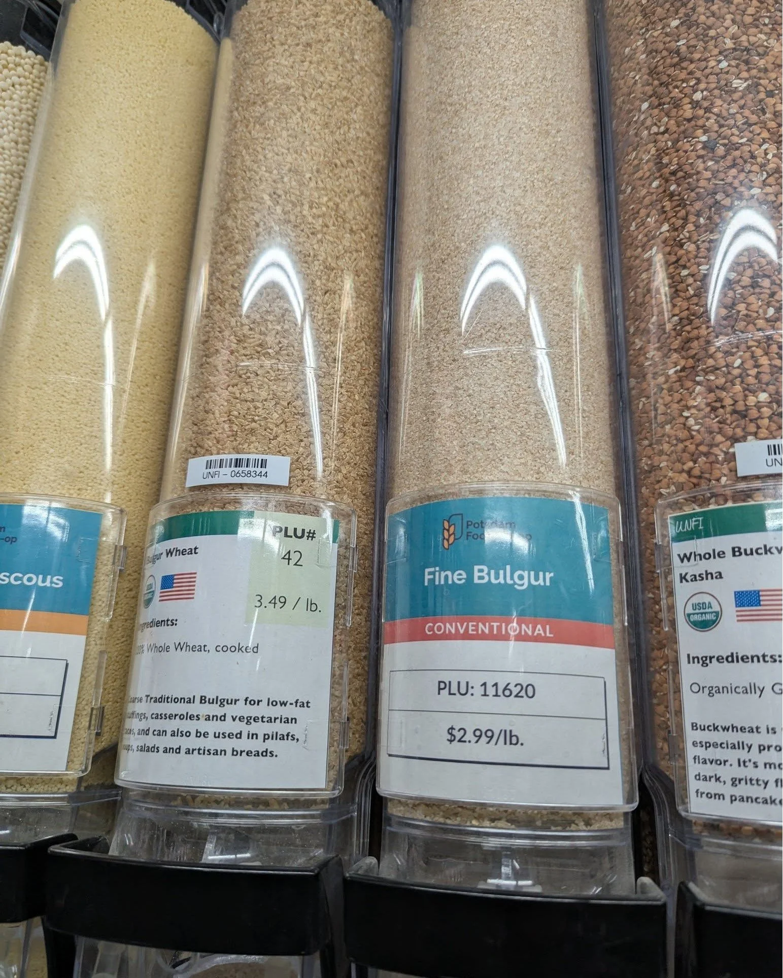 Did you know we carry these products in bulk?
💚 Fine Bulgur &amp; Wheat Bulgur
💚 Wheatberries &amp; Millet
💚 Whole Buckwheat &amp; Whole Oat Groats
💚 Hulled Barley &amp; Pearled Okra

#Potsdam_Food_Coop #Bulk #Reduce_Plastic_Waste