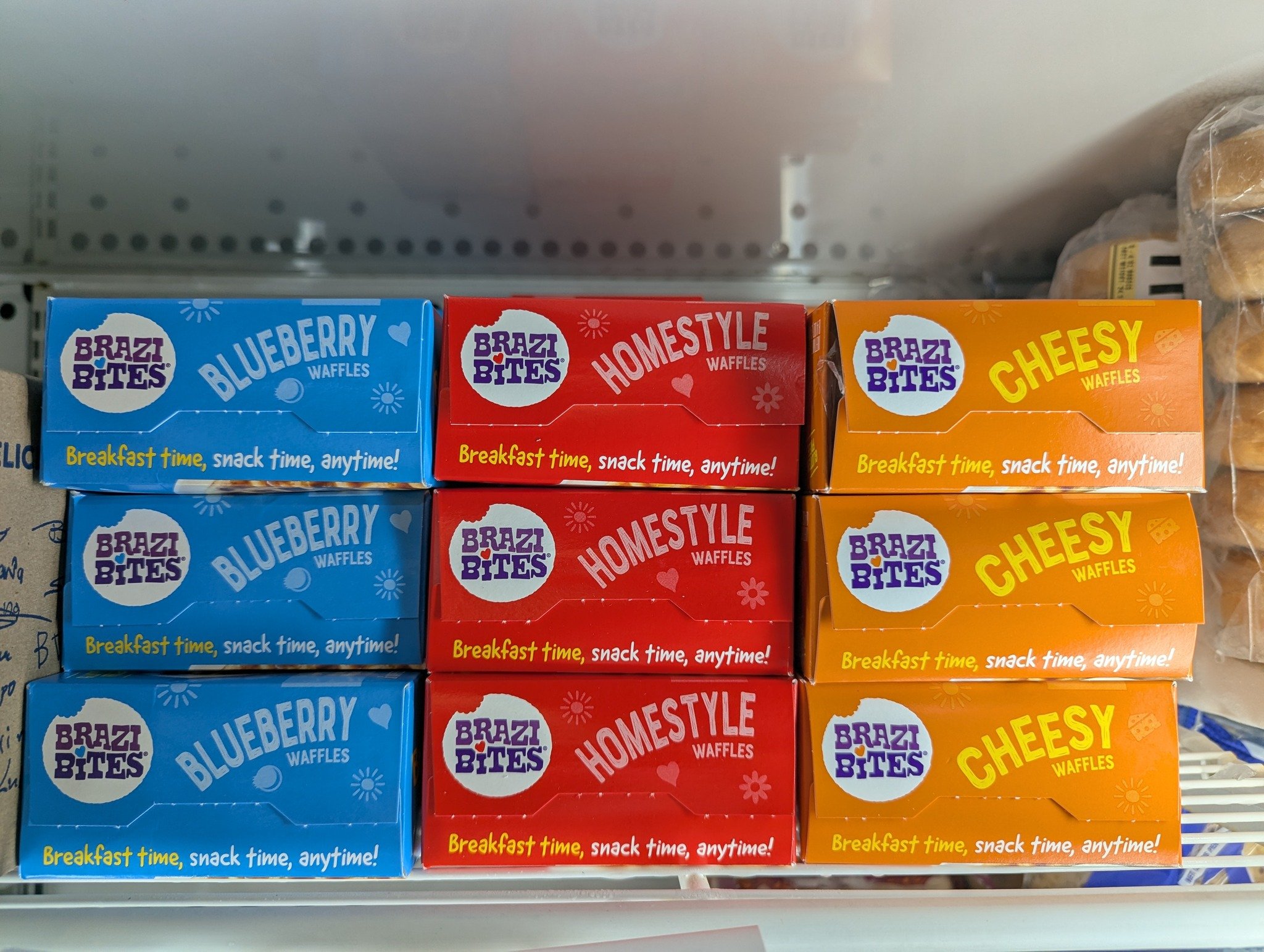 We now have Cheesy Waffles from Brazi Bits in addition to Blueberry and Homestyle! Located in the first section of freezers by the front door. 😍

#Potsdam_Food_Coop #Brazi_Bites #Waffles #Cheesy_Waffles