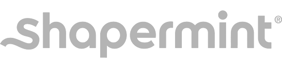 The image shows the logo of Shapermint with a black background and white text.