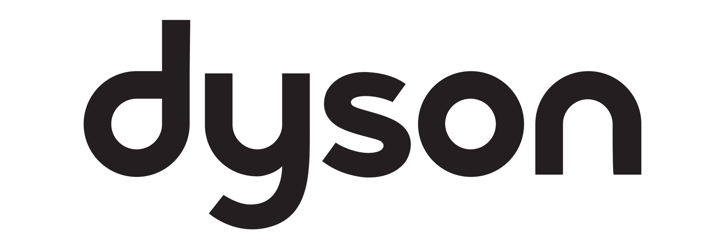 The logo of Dyson in black text.