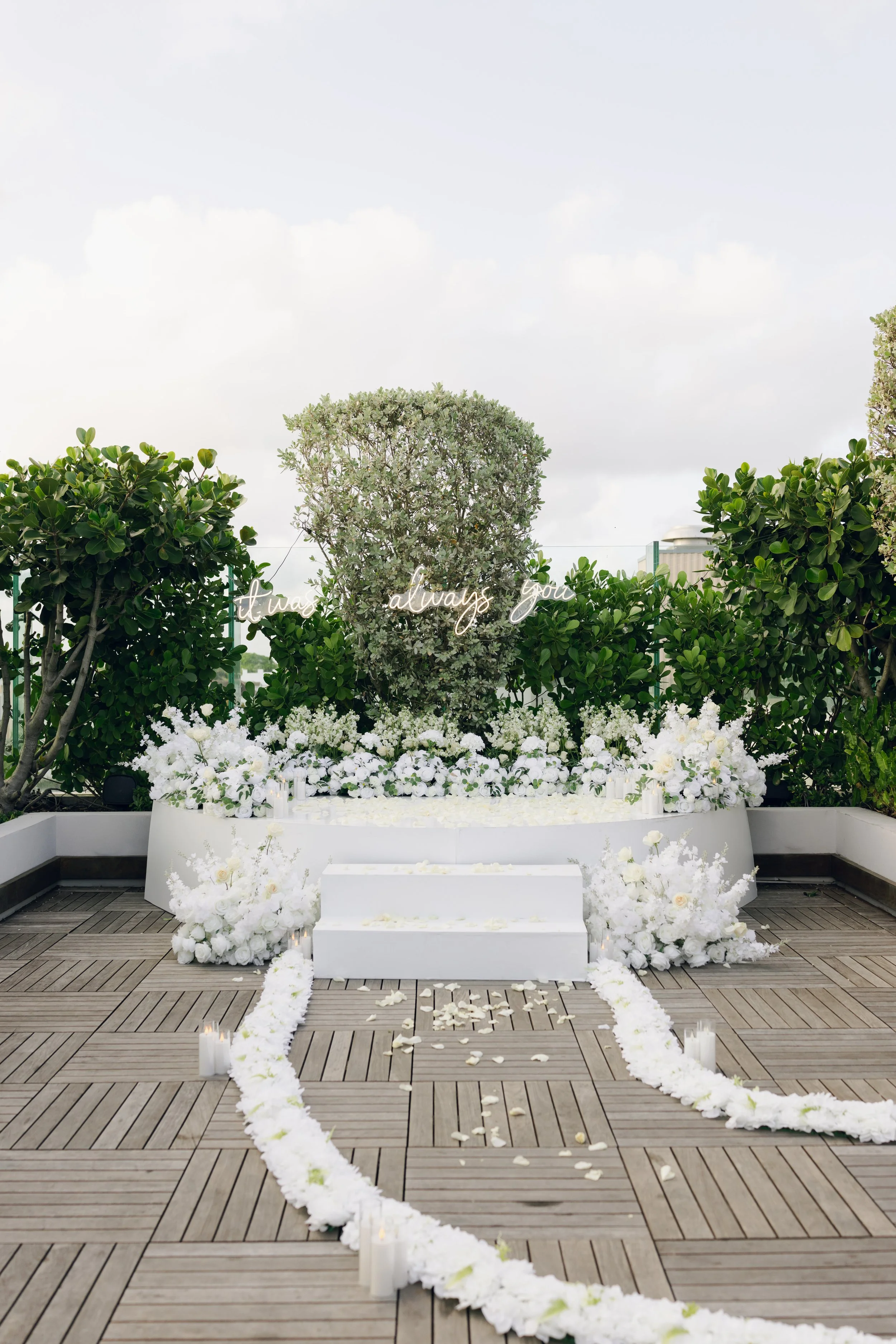Stage Engagement Set up for Marriage Proposal 