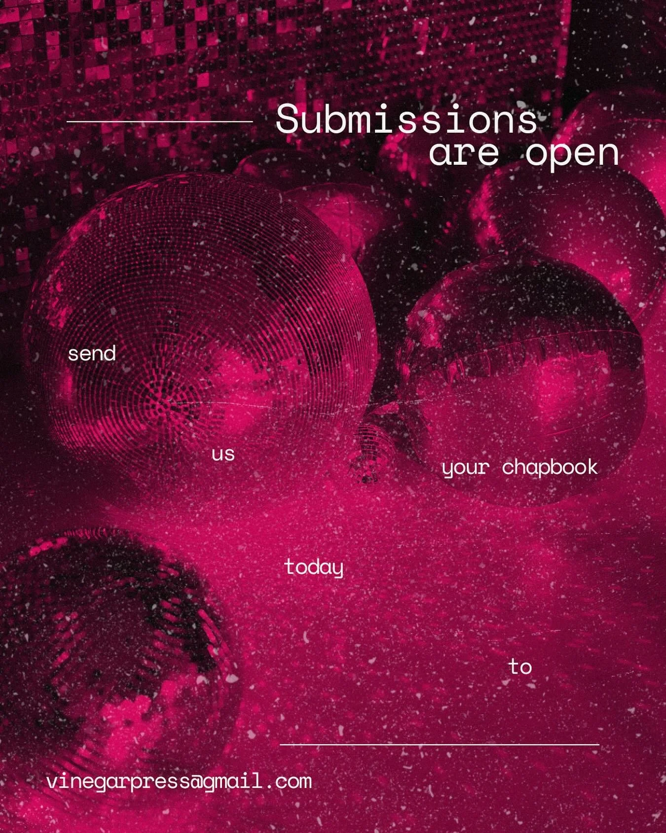 like what you see? submit to vinegarpress@gmail.com to be a part of it