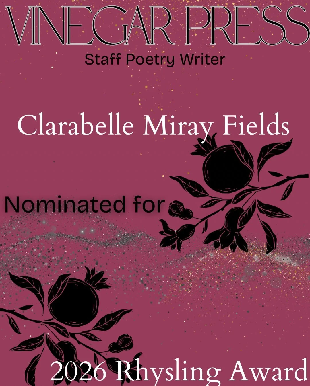 omg yall our staff poetry writer @cfieldswriting has been nominated for the Rhysling award longlist!