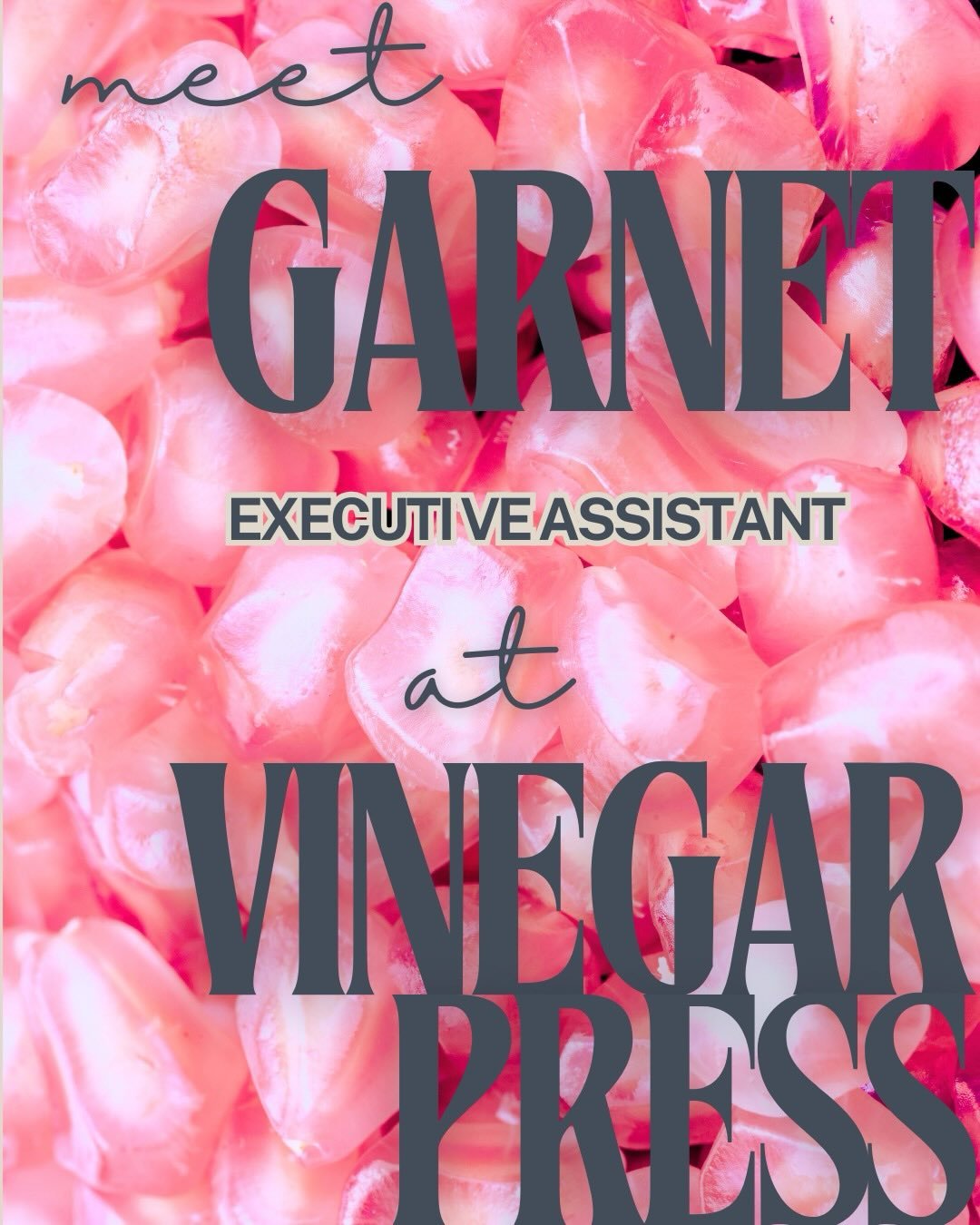 Meet Garnet, Excutive Assistant who does so much for our team! Garnet keeps track of day-to-day operations and so much more. 

#litpress #literarymagazine #indiepress