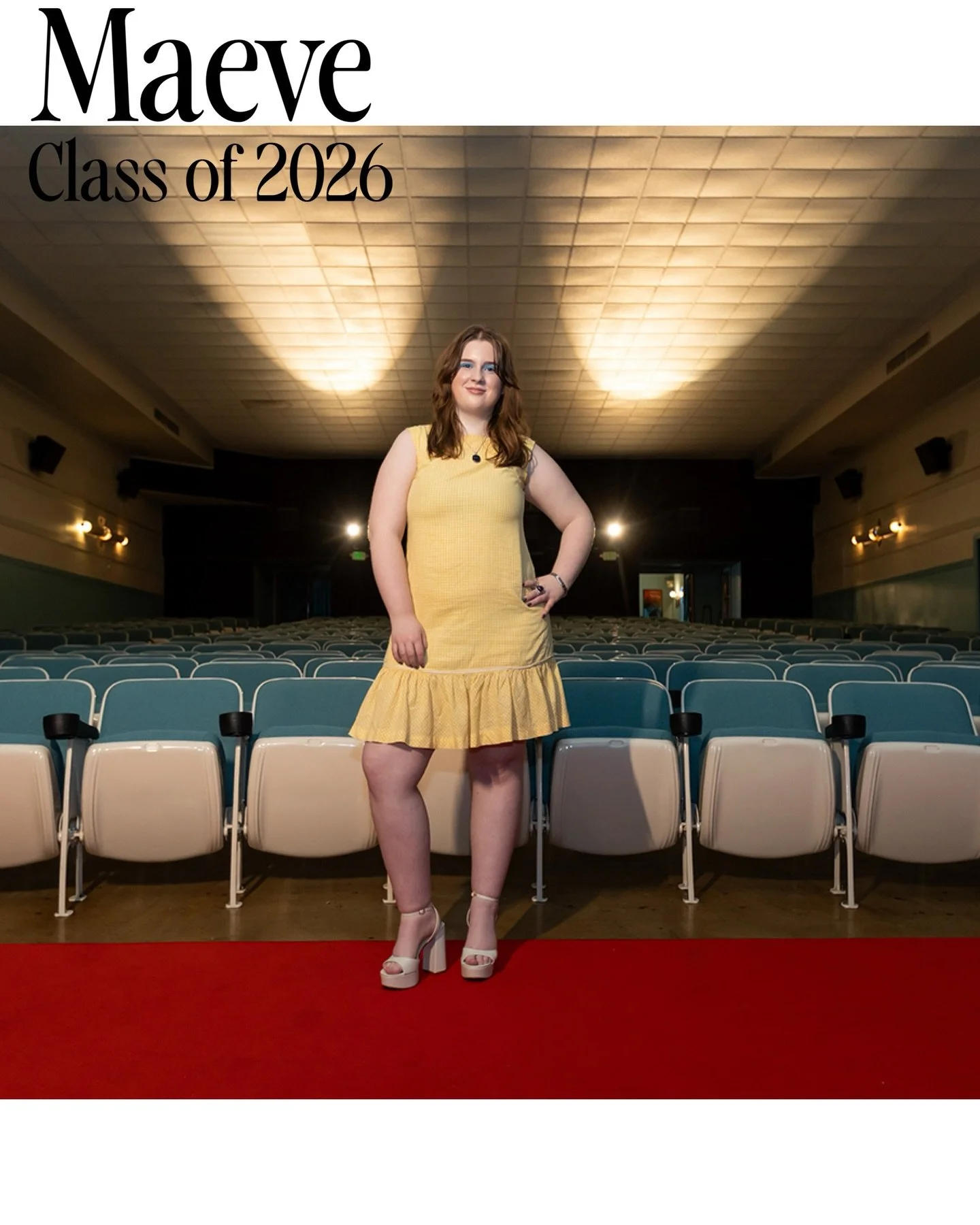 I&rsquo;ll give you one guess what major Maeve wants to study in college&hellip;
Big congrats to this amazing senior, who is going off to college in the fall to do big things! Can&rsquo;t wait to return to the @hipointetheatre to catch her first film