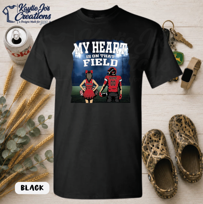 CAM OV Raiders Personalized Family Spirit Wear | My Heart Is on That Field