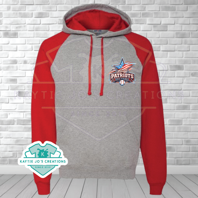 Lady Patriots Softball Colored Sleeve Hoodie