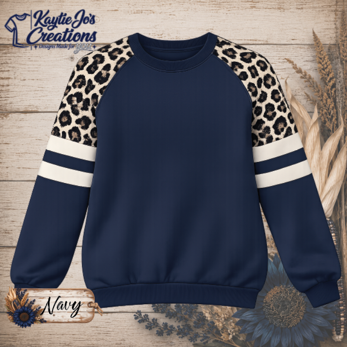 Animal Print Varsity Crewneck