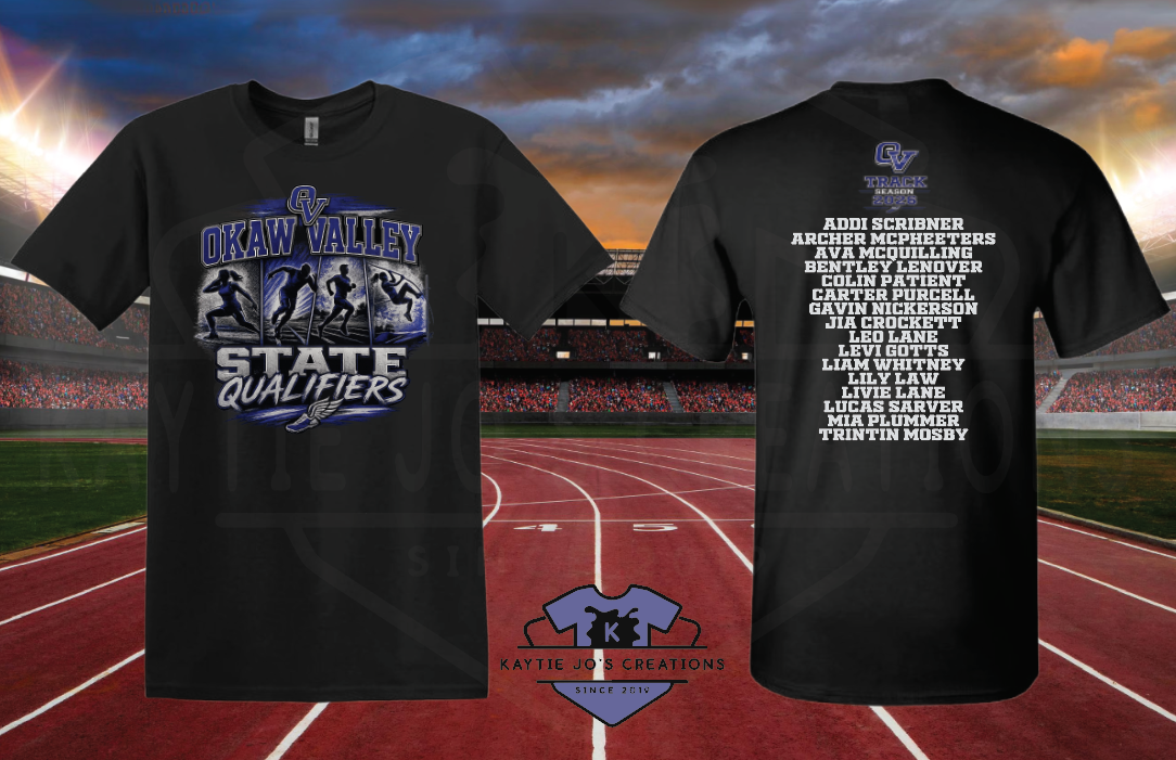 Okaw Valley Middle School 2026 State Track Qualifiers