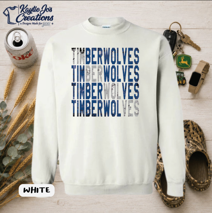 Okaw Valley Timberwolves Stacked Spiritwear