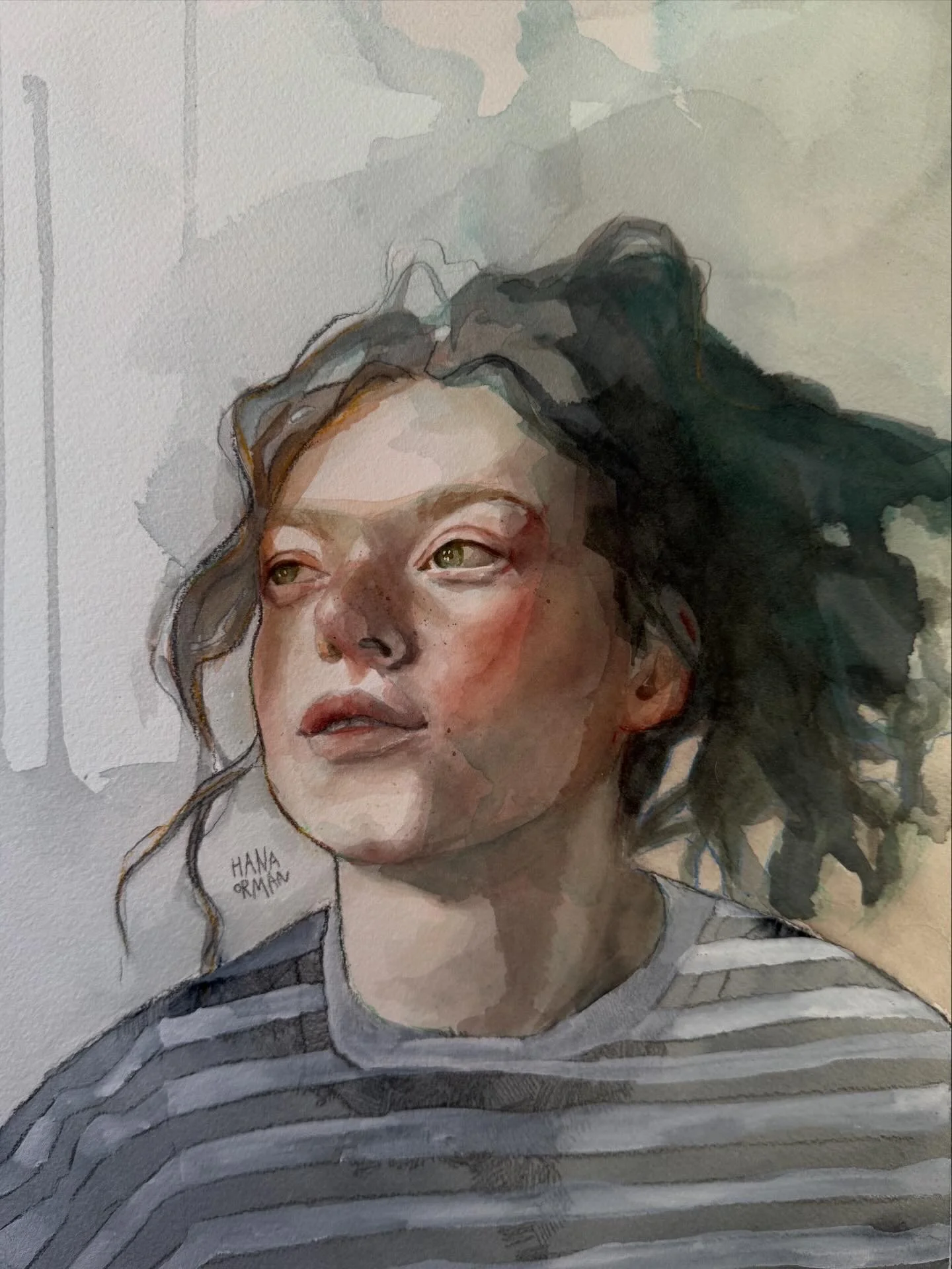 Watercolor, gouache and pencil on 10x14” paper