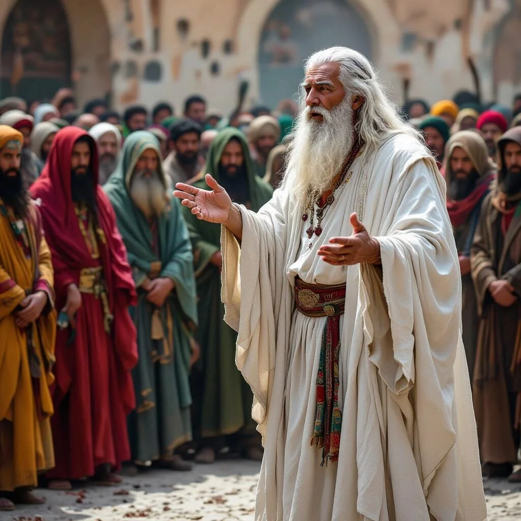 En dan spreekt Zoroaster de massa toe: "Het doet me verdriet als ik hoor dat jullie Mac een leugenaar noemen. Iedereen hier weet wat hij gedaan heeft voor het vredesproces. Jullie weten zeer goed dat Mac over serieuze zaken niet zou liegen. Maar om j