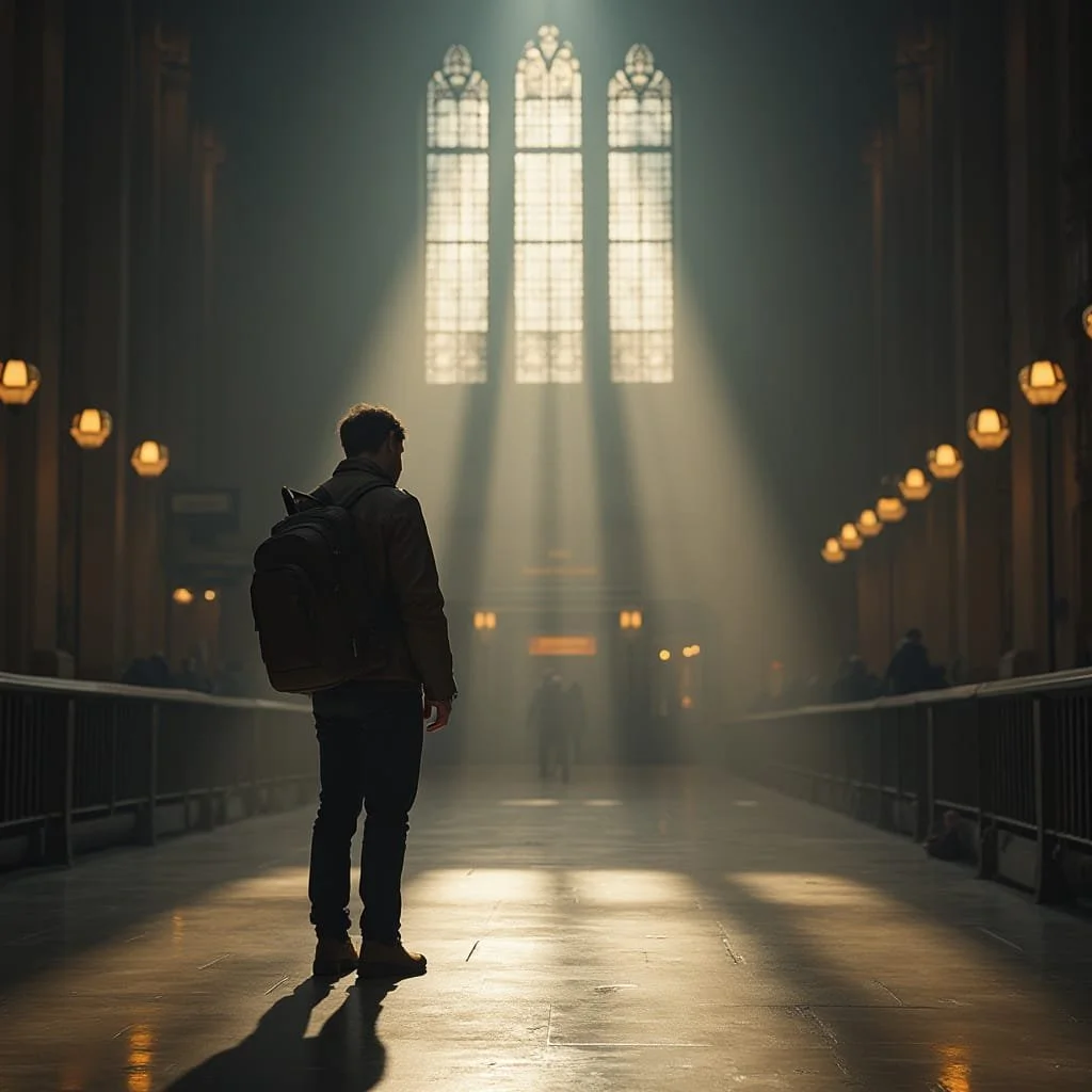 Max arriveert uiteindelijk op het treinstation. Hij heeft nog steeds problemen met de missie. Niettegenstaande zoekt hij waar platform 2 is en begeeft hij zich in die richting.