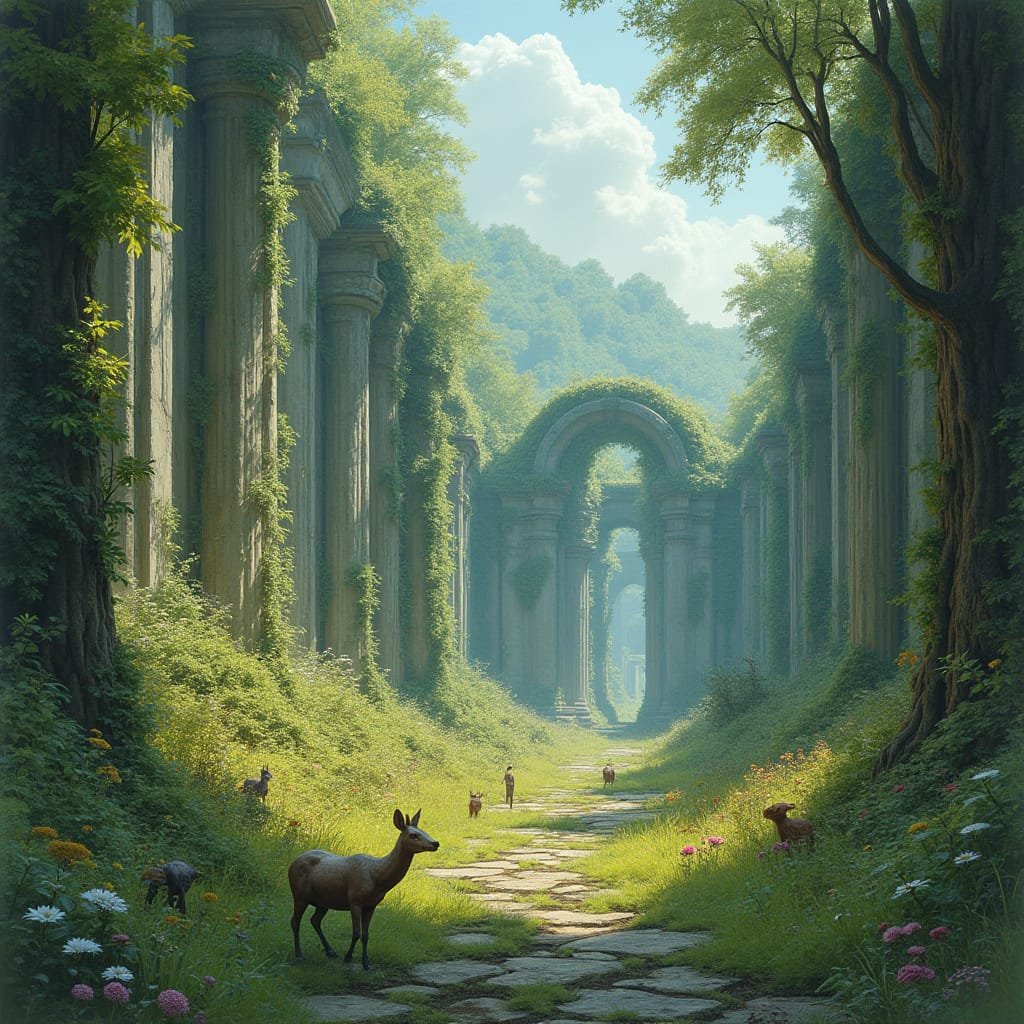 De lanen leken eindeloos en leidden allen naar één centraal punt. 