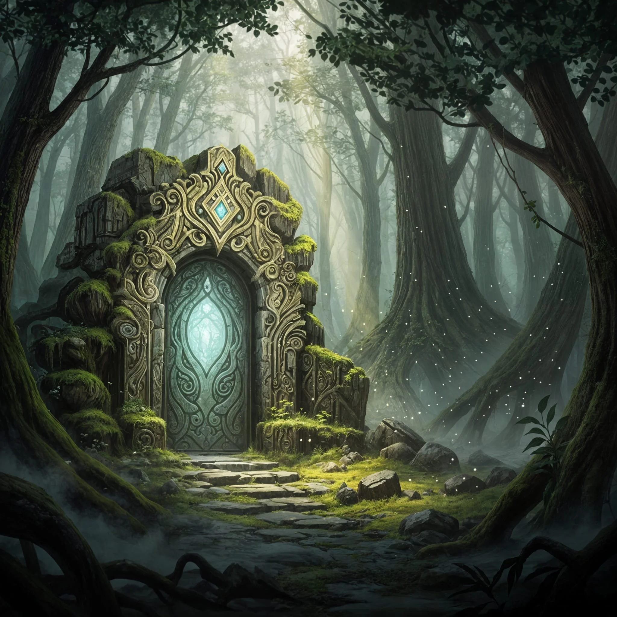 Iets wat een kleine tempel leek, maar waar zij en Aermir geen toegang toe kregen. De kleine deur bleef potdicht, bewaakt door een gloeiend licht, dat alleen maar intenser werd bij hun verwoede pogingen.