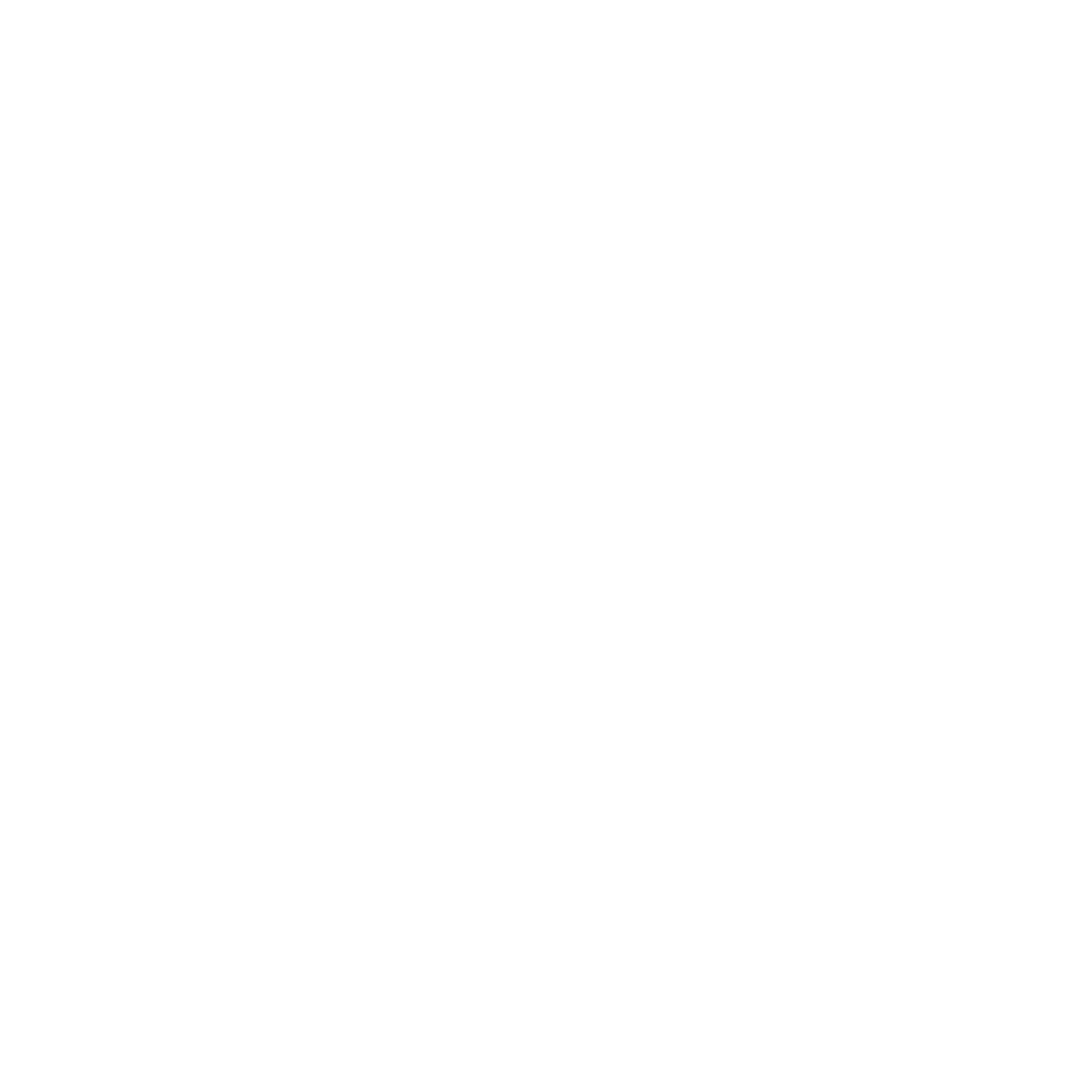White line drawing of a bed with pillows on a black background.