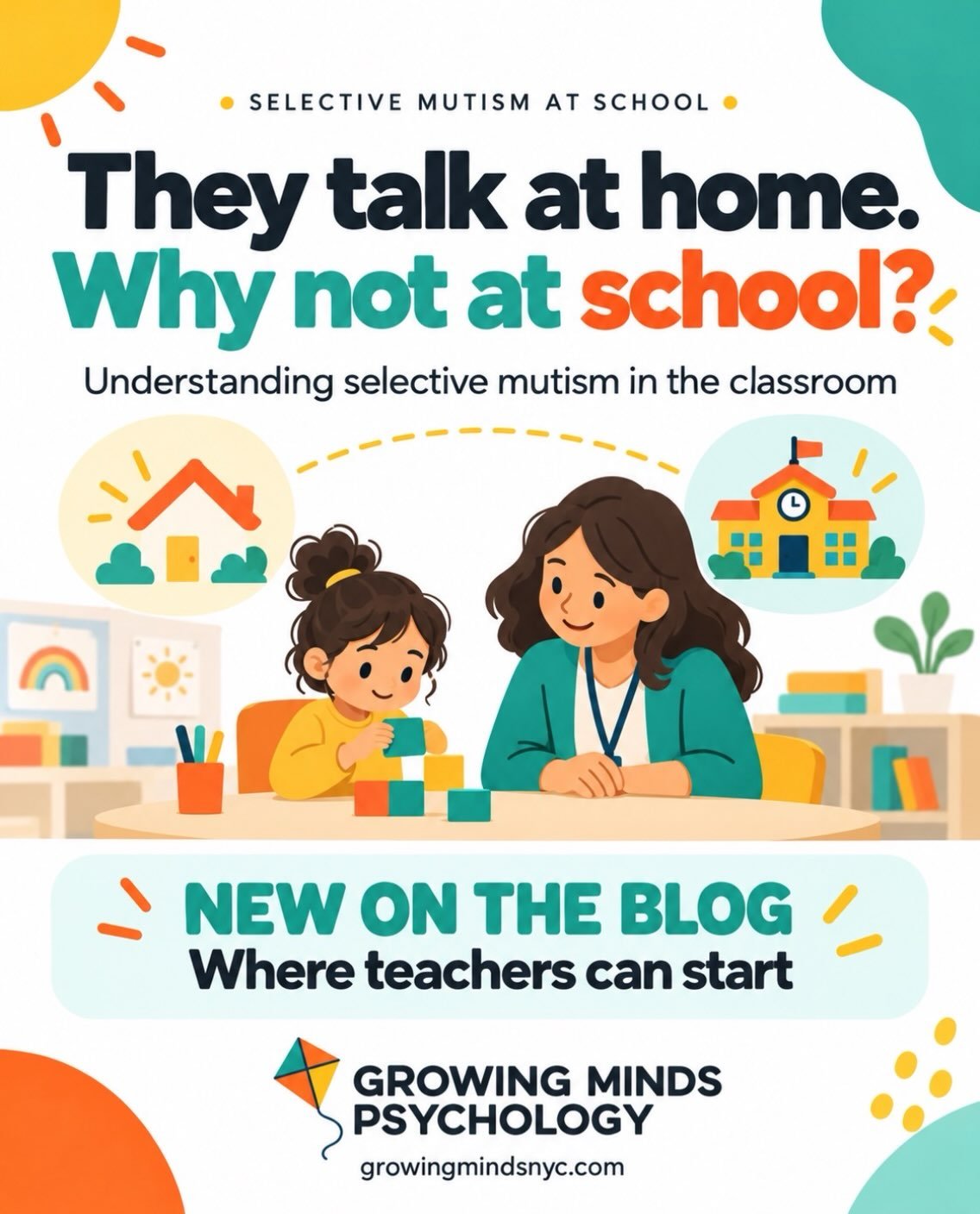 A child who chats nonstop at home may struggle to say a word at school. That difference can be confusing for the adults around them. Our latest blog helps teachers understand what&rsquo;s happening and offers practical places to start. Parents, this 