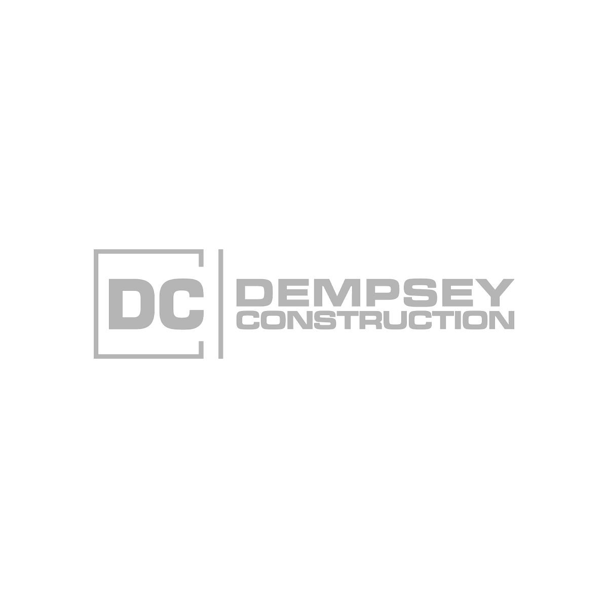 Black background with a gray logo reading 'DC Dempsey Construction'.