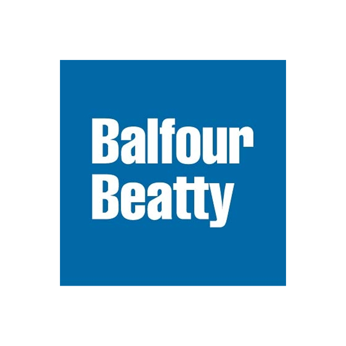 Balfour Beatty logo with white text on a blue background.