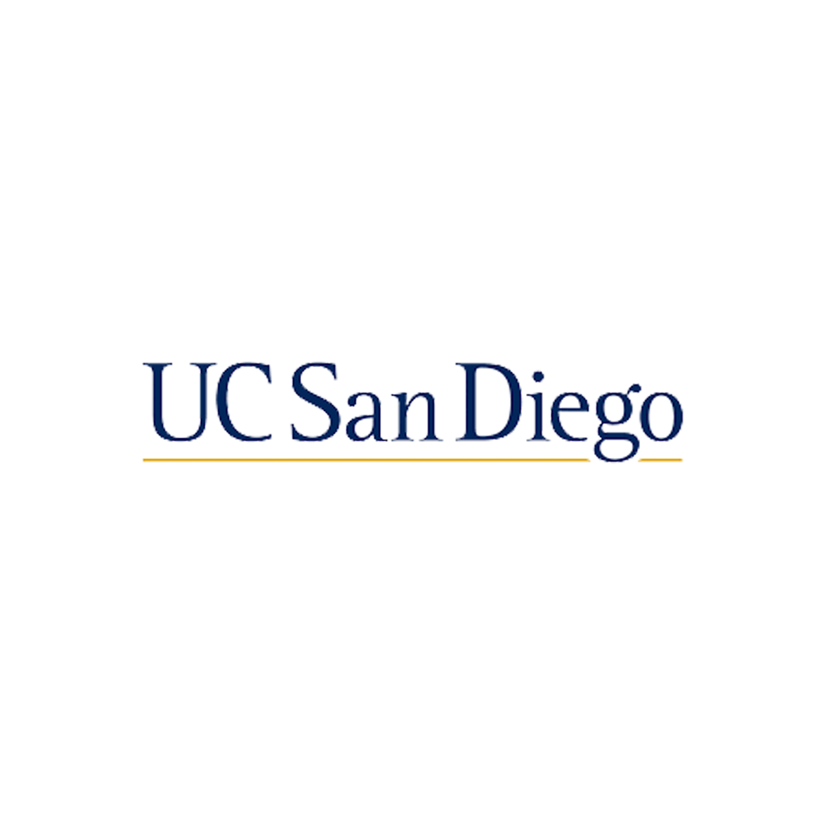 Logo of the city of San Diego, California, featuring the text 'U.S. San Diego' with a yellow line underneath.