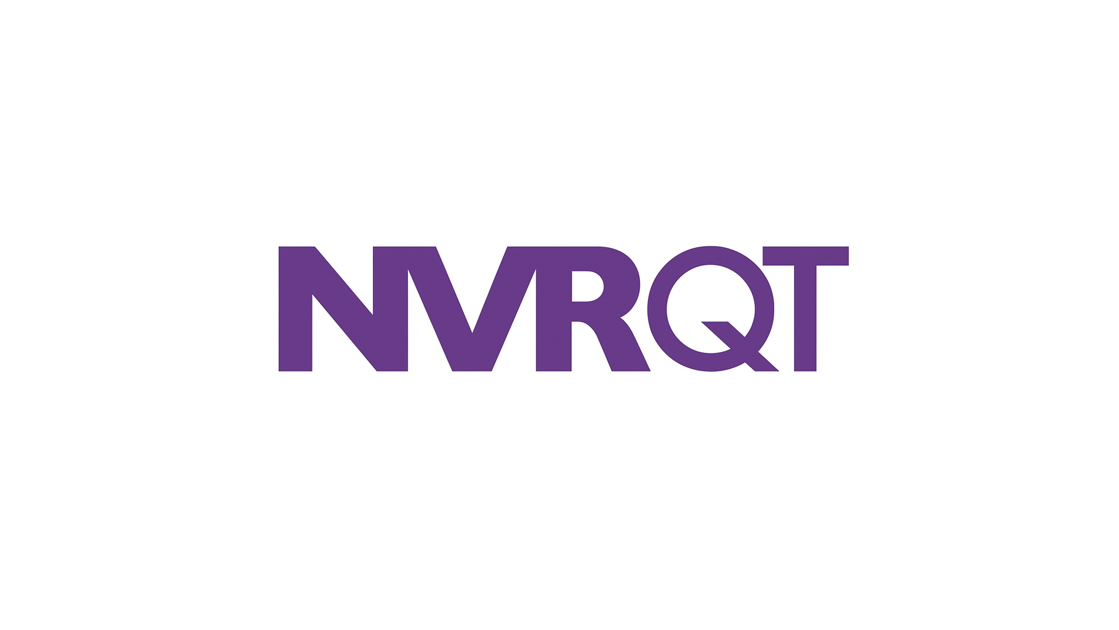 The NRQRT logo with purple letters on a white background.