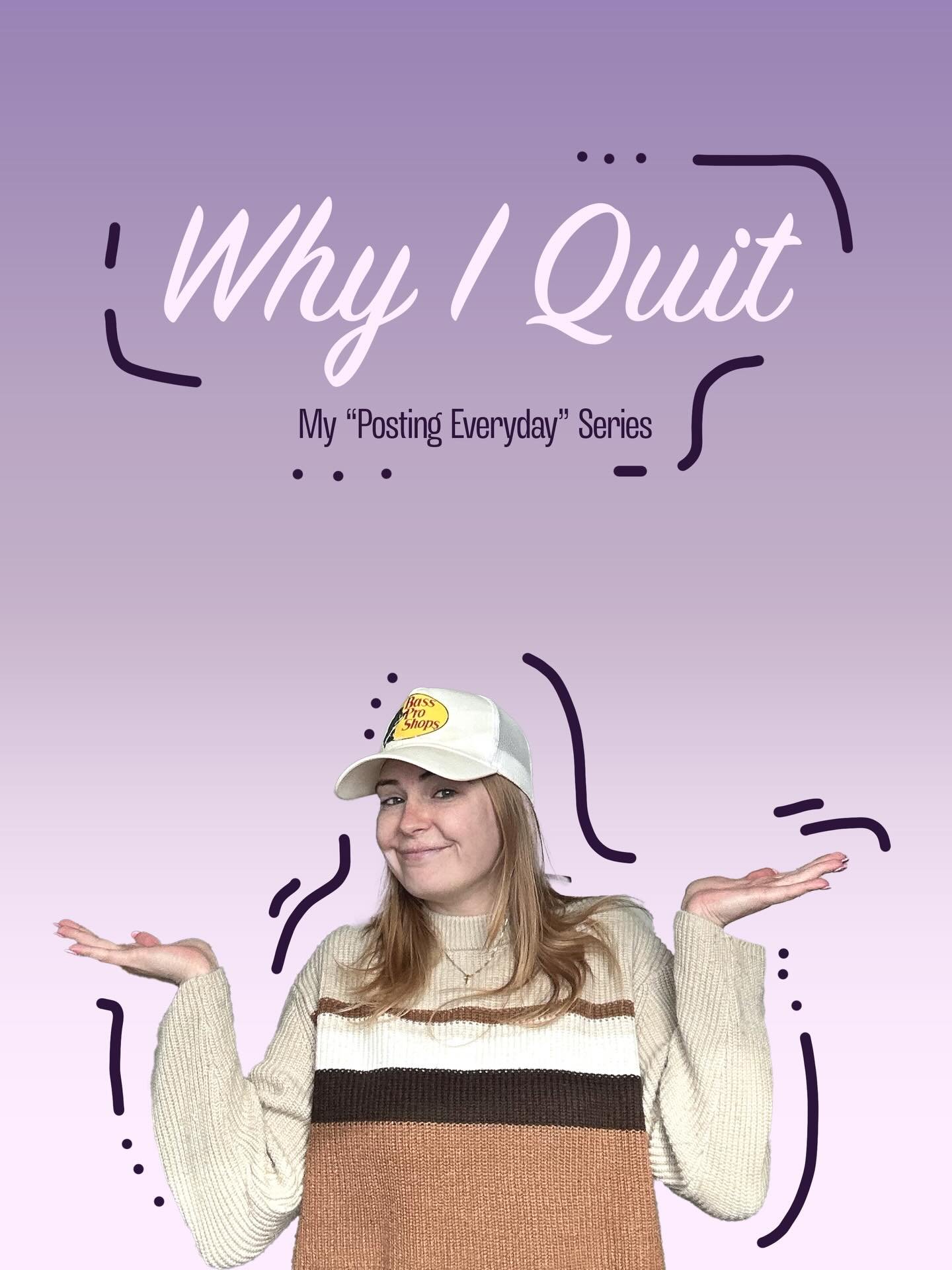 I changed my mind. Obviously, I still want to keep posting consistently, but I want to try to shift my mindset. This series worked great and taught me a lot about what works, what doesn&rsquo;t, and that it doesn&rsquo;t need to be perfect, it just n