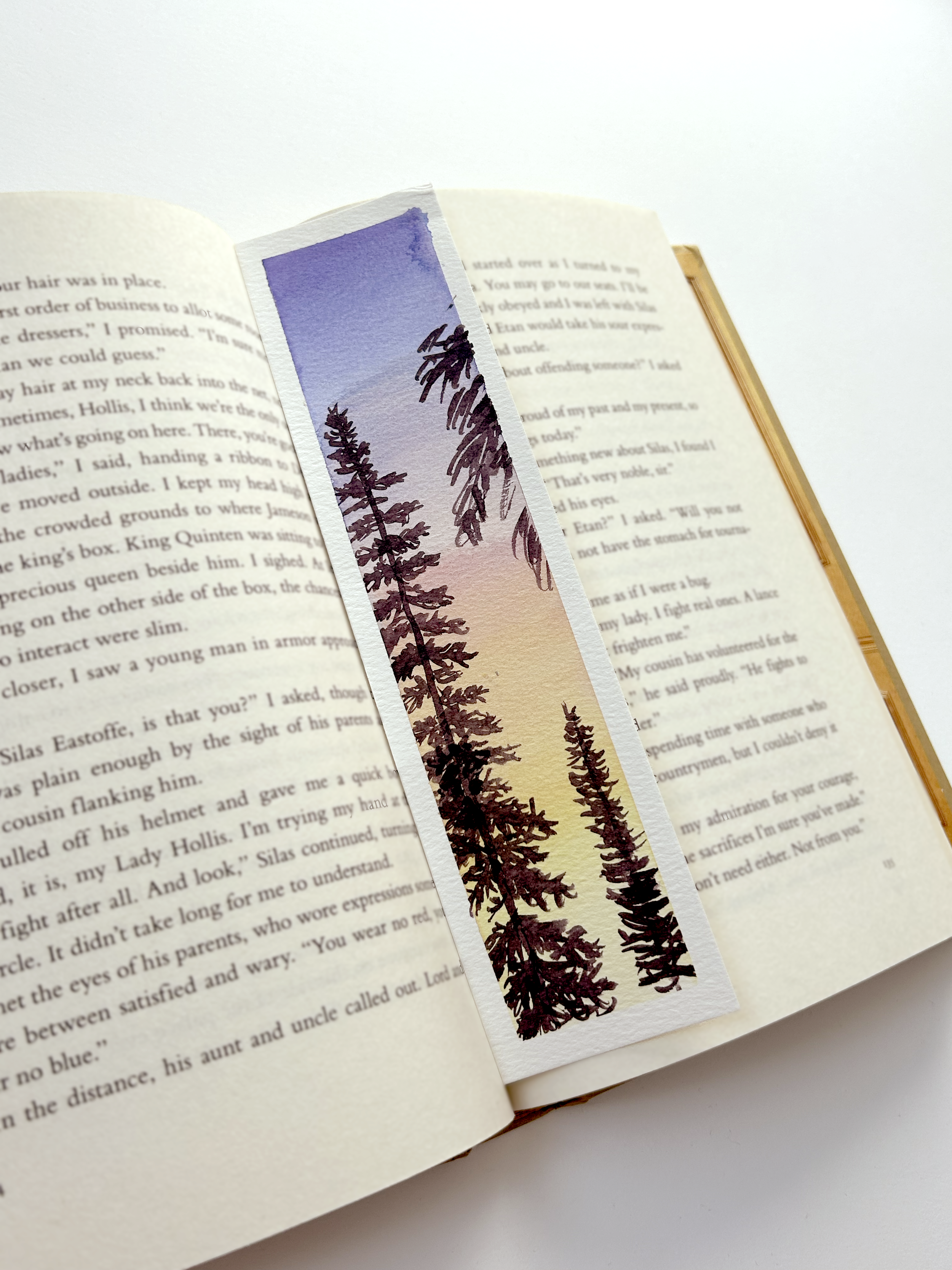 Sunset with Trees Bookmark