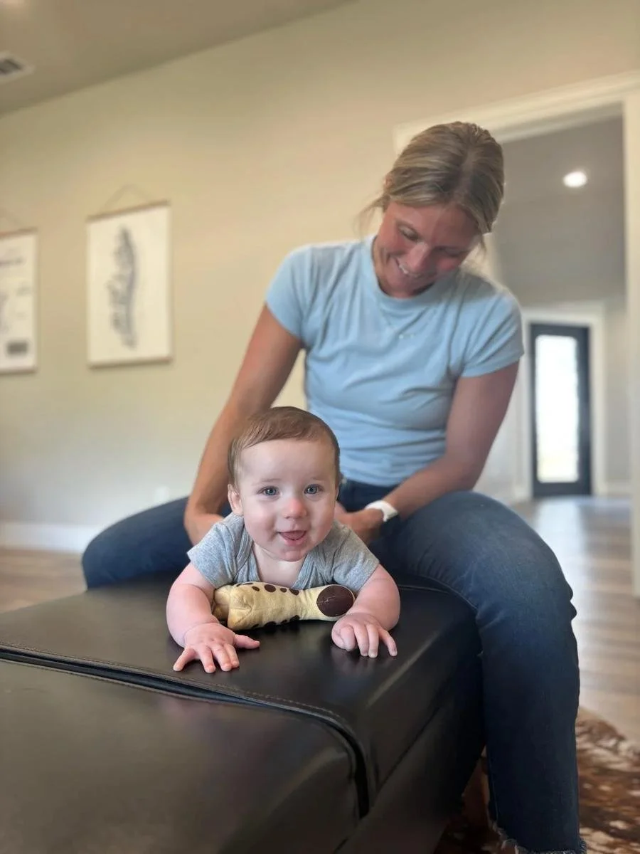 Pediatric chiropractic support for infant plagiocephaly and developmental milestones at Social House Chiropractic in Prosper, TX.