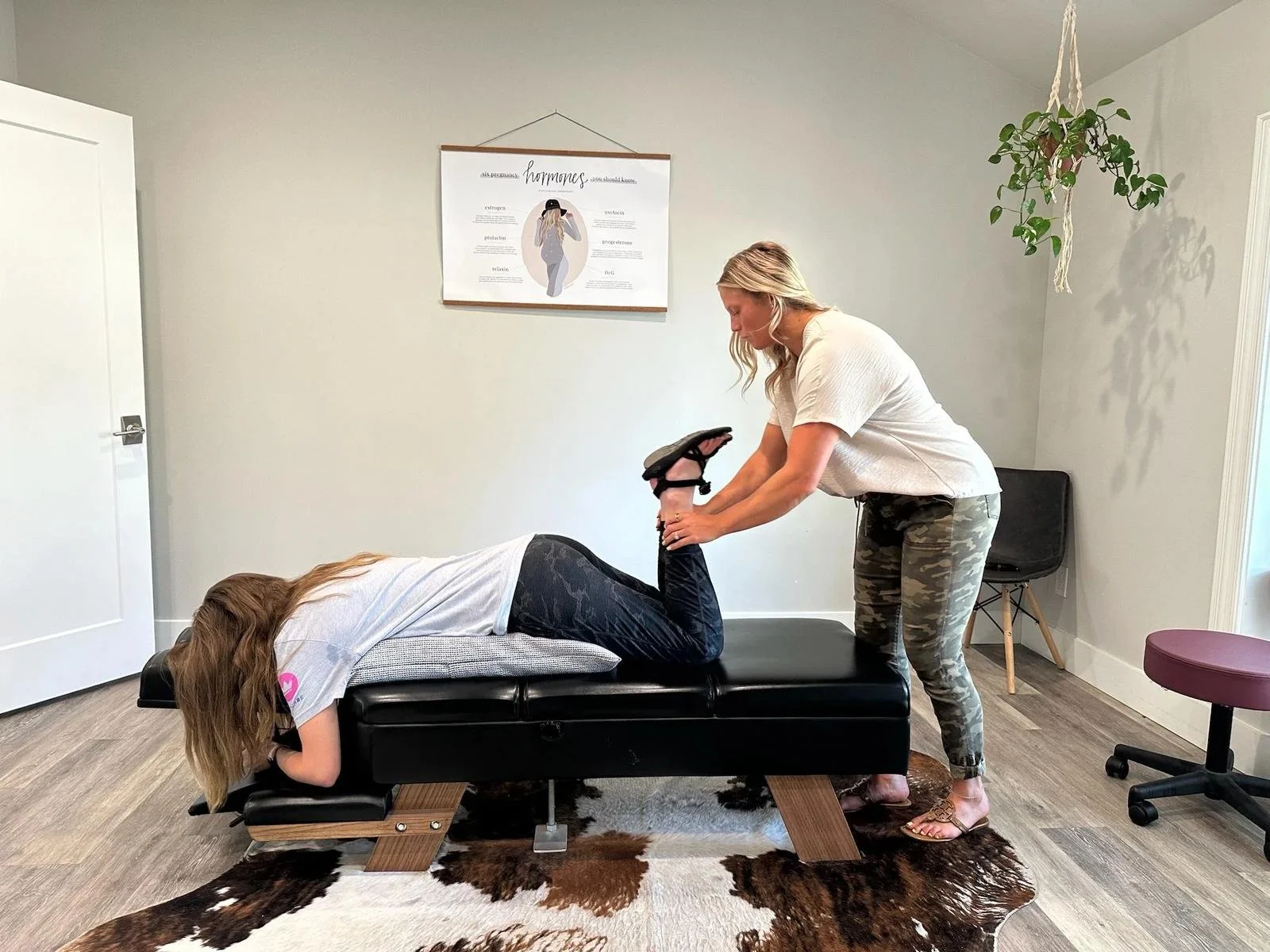 Webster Technique focused on sacral alignment and pelvic balance at Social House Chiropractic in Prosper, TX. Webster Certified through ICPA.