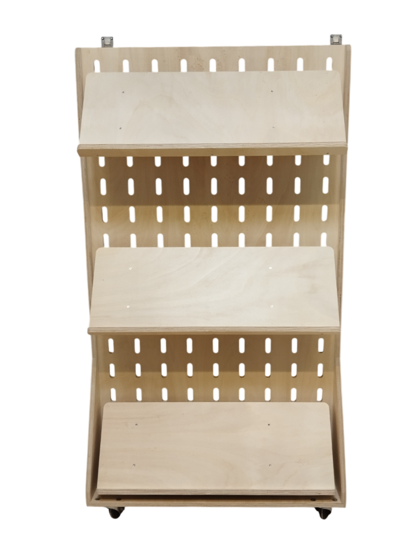 Presentoir modulable pegboard en bois PEFC francais