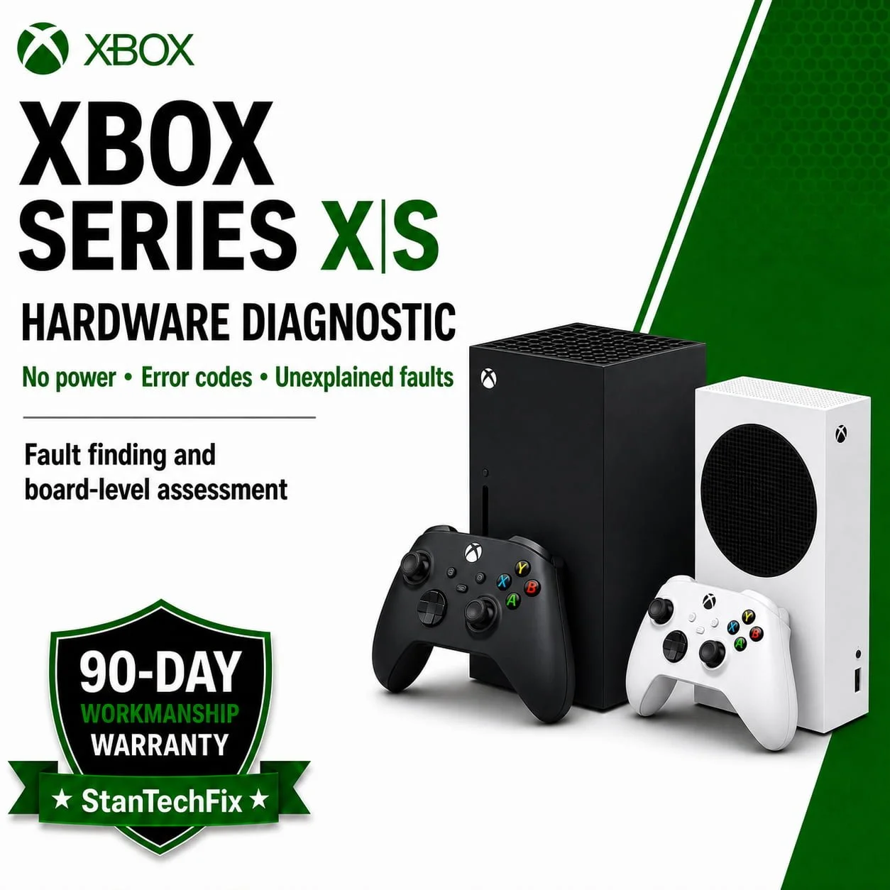 Xbox Series X and Series S hardware diagnostic repair service
