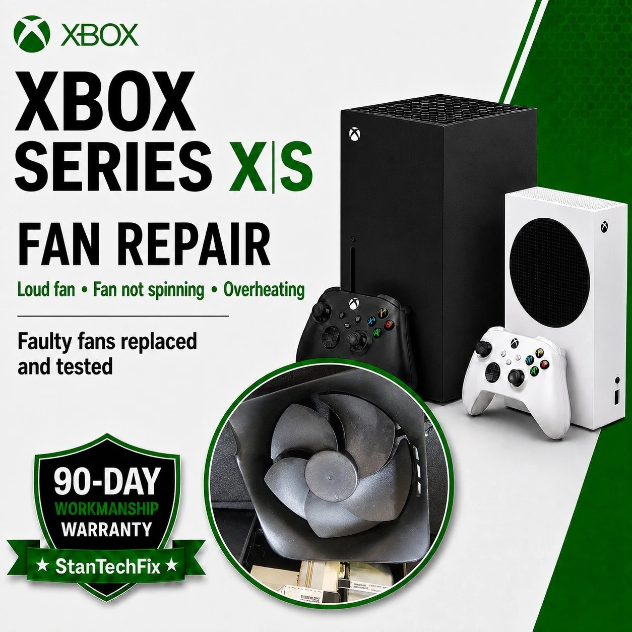 Xbox Series X and Series S fan repair service